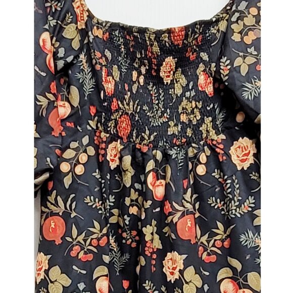 NWT Cider Curve Fruit & Floral On/Off Shoulder Slit Midi Dress 2XL - Picture 8 of 11